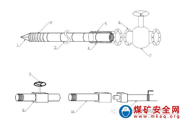 井下探放水新型鉆孔構(gòu)件及配套的沖孔處理裝置